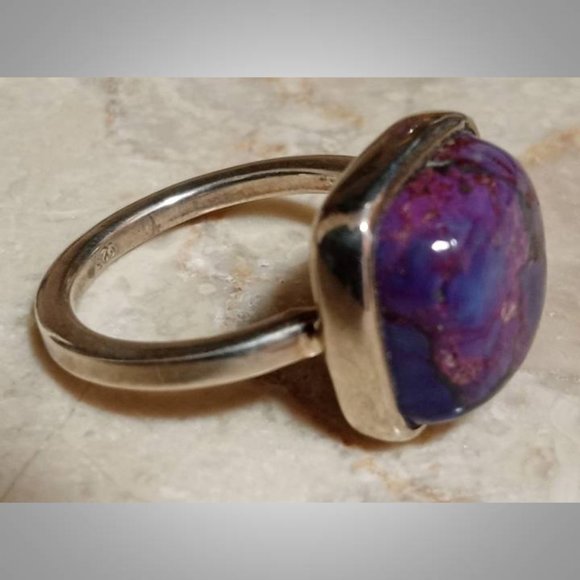 CLOSEOUT! 🔥 AUTHENTIC Mohave Purple Turquoise sterling silver Ring sz 7  04 - Picture 8 of 10
